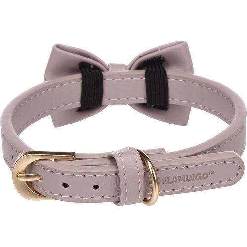 Kal-Collier Avec N?ud Détachable Pour Chiens Nela Violet - Taille S 29-35 Cm, 15 Mm - Idéal Pour Jack Russell, Shih Tzu, Teckel & Bichon Frisé