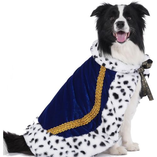 Kal-Pet Serial Lux Fur Cape Bleue Pour Costume D'halloween, Costume De Roi Et De Reine, Prince Et Princesse, Cosplay-L