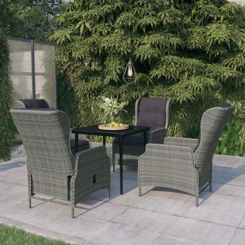 Prolenta Premium - Ensemble À Manger De Jardin 5 Pcs Gris Clair