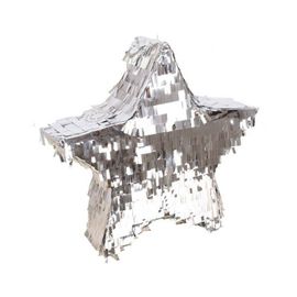 PIÑATA À CASSER ÉTOILE 36CM ARGENT MÉTAL