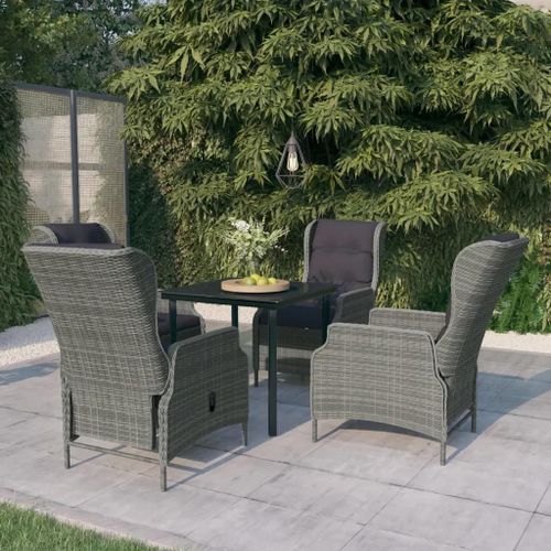 Prolenta Premium - Ensemble À Manger De Jardin 5 Pcs Gris Clair