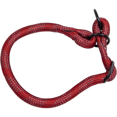 Kal-Collier Large Pour Chien Luminous Dots - Avec Points Lumineux, Haute Visibilité - Pour Toute Taille De Chiens - Couleur Rouge, Taille 12 Mm X 30-35 Cm