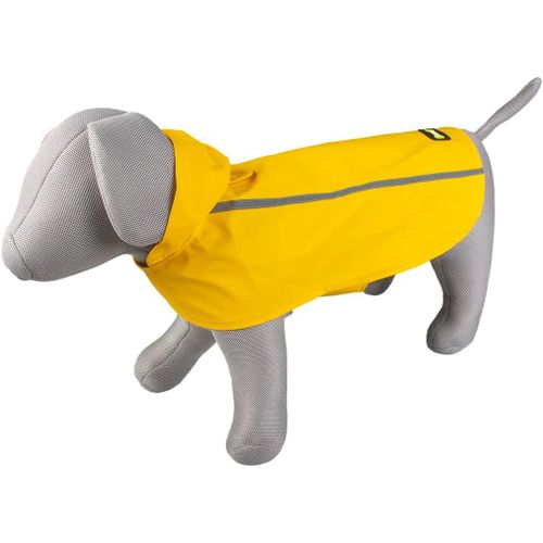 Kal-, Imperméable Pour Chien Réfléchissant M, Coupe-Vent Et Étanche, Avec Bandes Réfléchissantes Pour Une Visibilité Optimale, Easy Fit Avec Bandes Velcro, Imperméable 100% Pu Avec Capuchon