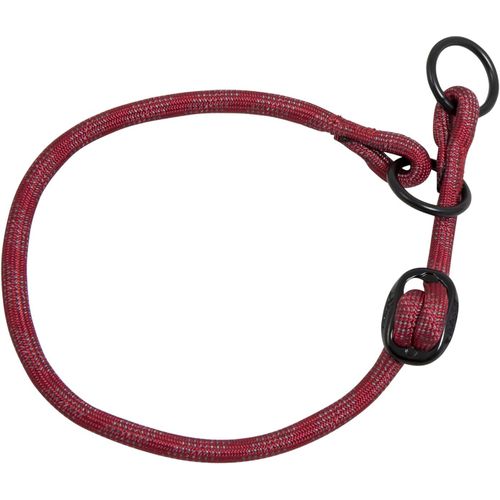 Kal-Collier Large Pour Chien Luminous Dots - Avec Points Lumineux, Haute Visibilité - Pour Toute Taille De Chiens - Couleur Rouge, Taille 8 Mm X 40-50 Cm