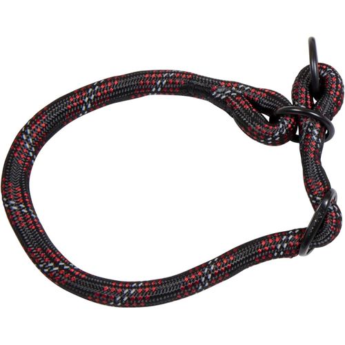 Kal-Collier Large Pour Chien Luminous Dots - Avec Points Lumineux, Haute Visibilité - Pour Toute Taille De Chiens - Couleur Noir, Taille 12 Mm X 40-50 Cm