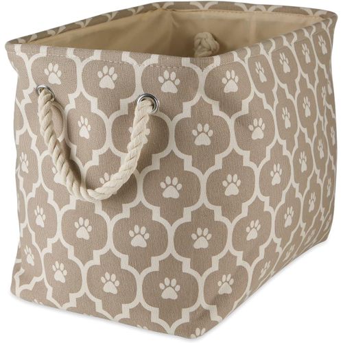 Kal-Empreinte De Pattes En Treillis, Coton, Pierre, Grand Rectangle
