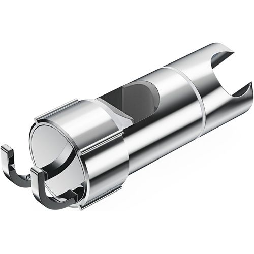 KAL-Support De Douche Réglable Avec 2 Crochets, Universel Support De Pommeau De Douche Pour Barre De Douche De 16-27 Mm, Abs Chromé Support Douchette À Main, Installation Facile