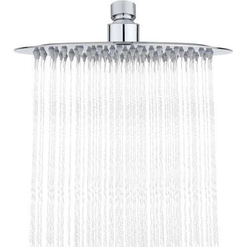 KAL-Pulvérisateur De Douche Rond M20293, Tête De Douche En Acier Inoxydable, Argent, Diamètre 20 Cm