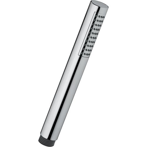 KAL-- Douchette Cylindrique En Abs 3 Jets - Jets Pluie, Massage Et Mix - Valve D¿Économie D¿Eau 8 L/Mn, 3 Bar - Pommeau De Douche Avec Buses Anti-Calcaire - Disque ¿112 Mm - Chrome
