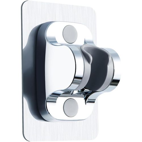 KAL-Support De Pommeau De Douche Adhésif, Support De Douche Chromé Réglable Pour Salle De Bain, Maison, Hôtel, Salle De Bain, Sans Perçage, Sans Perforation