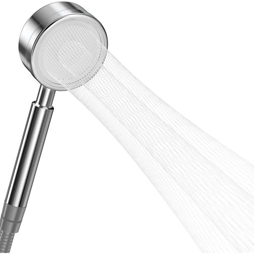 KAL-Pommeau Douche Haute Pression En Acier Inoxydable 304, Douchette Douche Salle De Bain Economie D'Eau Installation Facile - Méthode De Jet En Forme De Taille