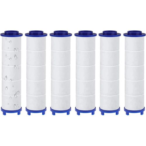 KAL-6Pcs Filtres Pommeau Douche (Taille:8 * 2.2Cm), Filtre Douche En Coton Pp, Filtres Pour Douche De Douchette Anti-Calcaire, Filtres À Douche Facile À Installer