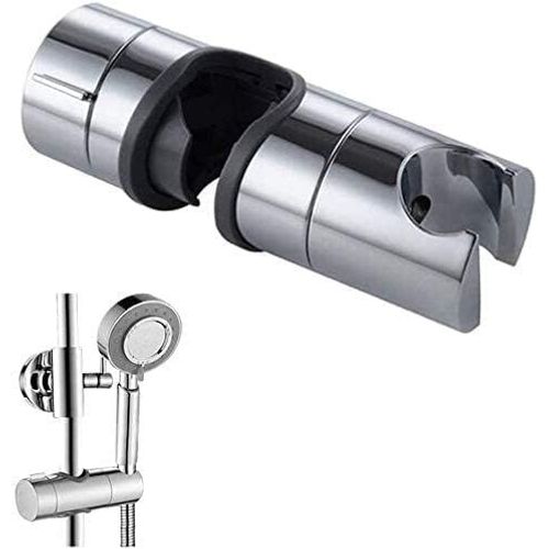 KAL-Support De Douche À Main Remplaçable, Support De Pommeau De Douche Abs Chromé,18-25Mm À Diamètre Réglable (Noir)