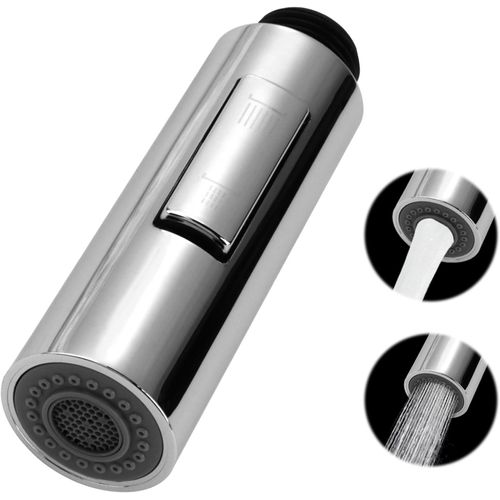 KAL-Douchette Evier Cuisine 2 Modes, Embout Robinet Cuisine Pomme De Douche De Rechange En Plastique Pour Cuisine Et Salle De Bain, Économiseur D'Eau, Installation Facile