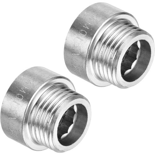 KAL-Douche Tête Extension Bras, 2 Paquet 201 Inox Acier G1/2 Mâle À Femelle Filetage 20Mm Longueur Tuyau Raccord Douche Tête Rallonge