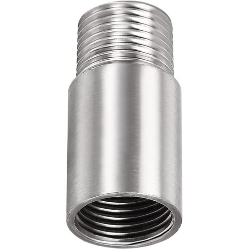 KAL-Tube De Rallonge De Pommeau De Douche - 1,97"" X 0,94"" (L X D) Raccords De Tuyau 1 Pcs Pour La Salle De Bain Rallonge De Bras De Douche Mâle 1/2Pt Vers Femelle 1/2Pt - Argent
