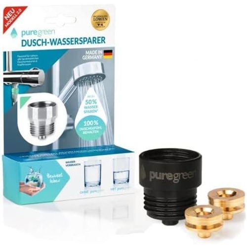 KAL-Économiseur D'Eau De Douche | Installation Facile, Compatible Avec Presque Tous Les Robinets De Douche Et Pommeaux De Douche | Économisez Jusqu'À 50 % D'Eau Sans Perte De Confort [Noir]
