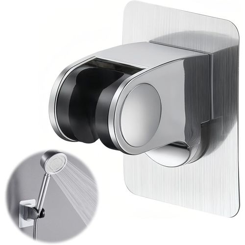 KAL-Support De Douche Réglable, Support Autocollant Et Antirouille Pour Douchettes À Main, Installation Sans Outils, Compatibilité Universelle Pour Surfaces Lisses, Carreaux