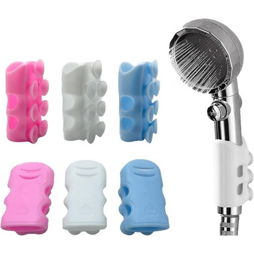 KAL-Support De Pommeau De Douche Sans Perçage - Support De Pommeau De Douche En Silicone - Ventouse Réglable - Support Mural Pour Pommeau De Douche - Pour Salle De Bain