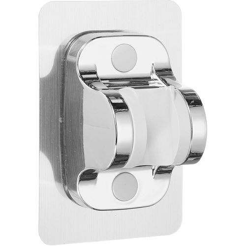 KAL-Support De Pommeau De Douche Auto-Adhésif, Réglable, Sans Perforation, Support Mural Pour Salle De Bain, Blanc/Argenté