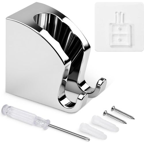 KAL-1 Pièce Support Douchette Support Pommeau De Douche Porte Pommeau De Douche Accroche Pommeau De Douche Support Douchette Sans Percage Support De Douche Réglable En Abs 2 Options De Montage