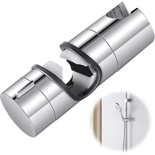 KAL-Support De Douche Réglable, Support De Douche Pour Barre Coulissante 19-25Mm, Sans Perçage, Abs De Qualité Supérieure, Rotation À 360°, Facile À Installer, Support De Pomme Douche De Rechange