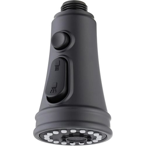 KAL-Pommeau De Douche De Cuisine, À 3 Modes, Avec Bouton De Rinçage Haute Pression, Pour Robinet De Cuisine Et D'Évier, Noir