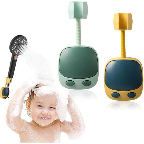 KAL-Lot De 2 Supports De Pommeau De Douche Universels Réglables À 360 °, Rotatifs, Sans Perforation, Support De Pommeau De Douche Et Support À Ventouse Mural