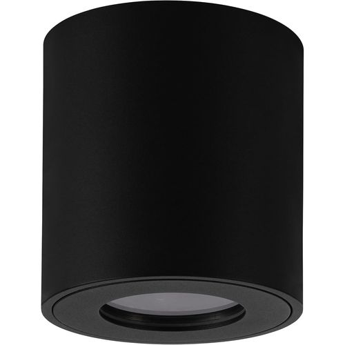 Kal-Plafonnier Extérieur Torrecola, Lampe D'extérieur En Aluminium Noir, Spot De Plafond Pour Entrée Et Terrasse, Douille Gu10, Ip44, ¿ 8 Cm