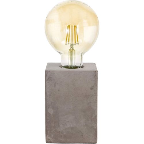 KAL-Lampe De Table Prestwick, Lampe De Table 1 Flamme Vintage, Industrielle, Rétro, Lampe De Chevet En Béton Gris, Lampe Avec Interrupteur, Prise E27