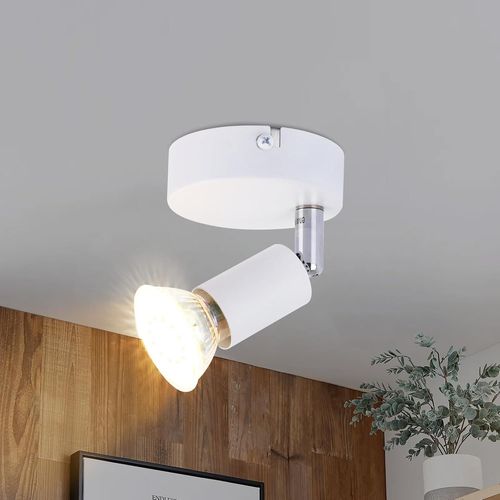 Kal-Led Plafonnier 1 Flamme Blanc - Intérieur Plafonnier Gu10 Blanc Chaud Applique Spots Moderne Plafonnier Salon Lampe Pour Chambre Salle De Bains Cuisine Couloir Bureau