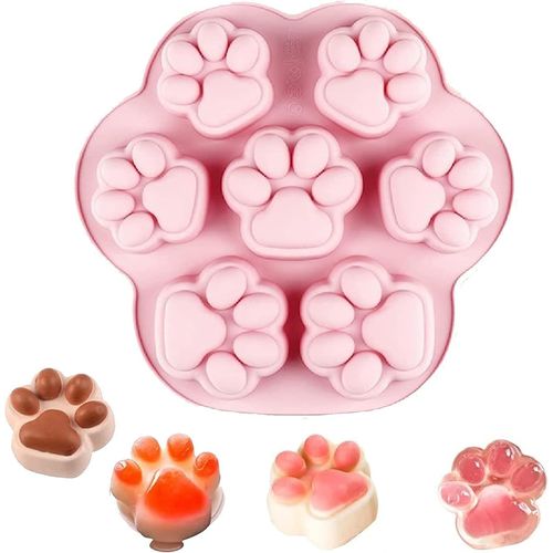 Kal-Moules En Silicone En Forme Patte Chat Moule À Gâteau Patte Chat Moule En Silicone De Patte De Chat Convient Pour Faire Du Pudding, Du Gâteau, Du Chocolat, Des Glaçons, Du Savon, Du Fondant, Etc.