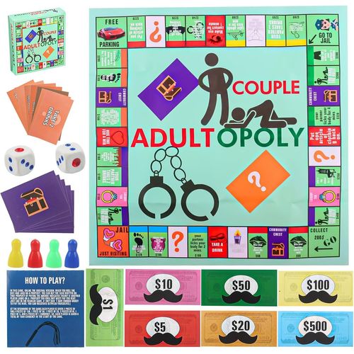 Kalanka-Couple Adult Opoly, Adultopoly Board Game, Jeux De Société Pour Couples, Date Nuit Jeu De Cartes Interactif Pour Les Couples, Petits Jeux D'amour Pour Réchauffer Les Relations
