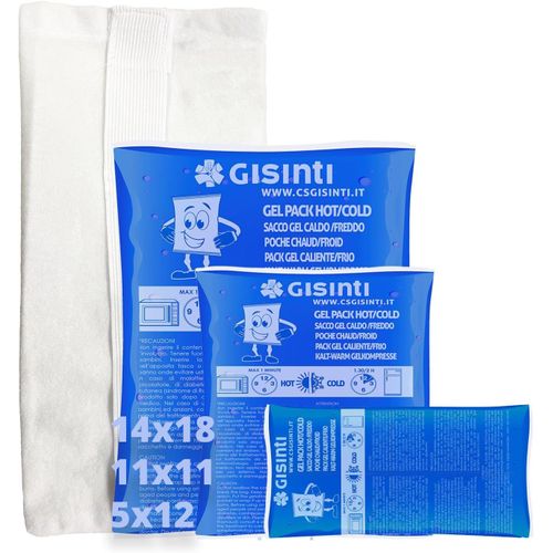 KALANKA-Poche de Glace Réutilisables Effet Chaud Froid Poche de Gel Réutilisables pour Micro Onde & Congelateur + Pochette en tissu (3 pièces Moyen-petit)