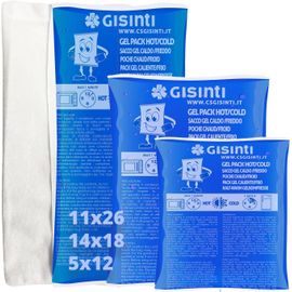 KALANKA-Poche de Glace Réutilisables Effet Chaud Froid Poche de Gel Réutilisables pour Micro Onde & Congelateur + Pochette en tissu