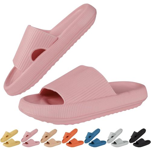 Kalanka-Claquette Hommes Femme Été Pantoufles De Douche Sandales Confortable Maison Chaussons De Bain Antidérapant Chaussures De Piscine Plage Pantoufles Plateforme