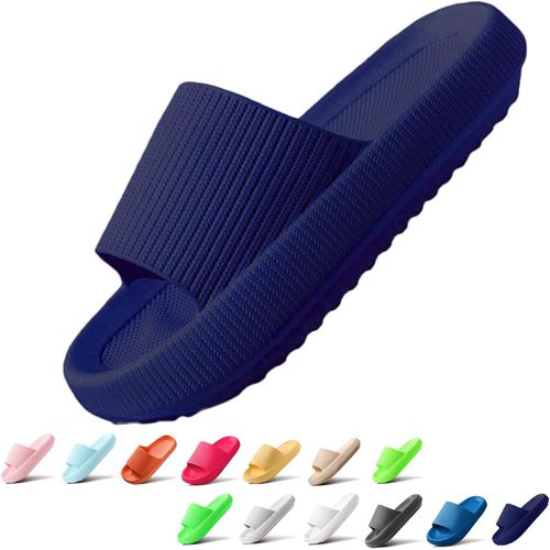 Kalanka-Claquettes Femme Chausson Homme Confortables Pantoufles Semelle Épaisse Eva Cloud Slippers Séchage Rapide Claquette Douche Antidérapant Chaussons De Bain/De Plage
