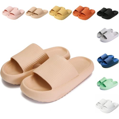 Kalanka-Claquettes Femme Chausson Homme Confortables Pantoufles Semelle Épaisse Eva Cloud Slippers Séchage Rapide Claquette Douche Antidérapant Chaussons De Bain/De Plage