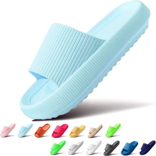 Kalanka-Claquettes Femme Chausson Homme Confortables Pantoufles Semelle Épaisse Eva Cloud Slippers Séchage Rapide Claquette Douche Antidérapant Chaussons De Bain/De Plage