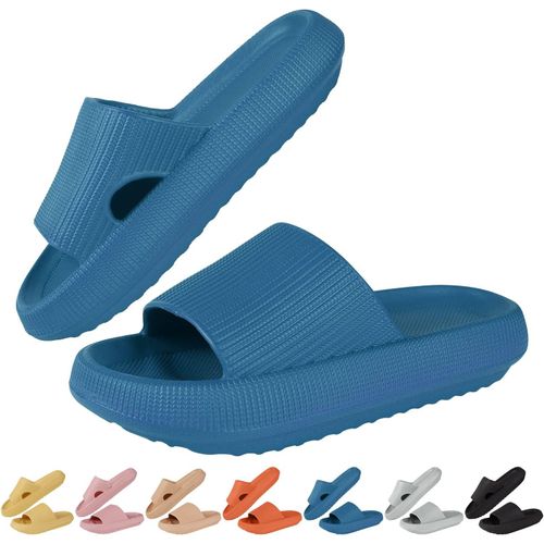 Kalanka-Claquette Hommes Femme Été Pantoufles De Douche Sandales Confortable Maison Chaussons De Bain Antidérapant Chaussures De Piscine Plage Pantoufles Plateforme