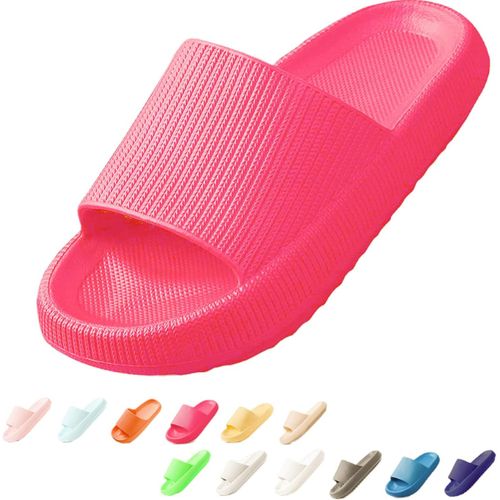 Kalanka-Claquettes Femme Chausson Homme Confortables Pantoufles Semelle Épaisse Eva Cloud Slippers Séchage Rapide Claquette Douche Antidérapant Chaussons De Bain/De Plage