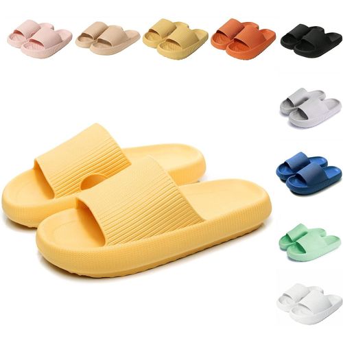 Kalanka-Claquettes Femme Chausson Homme Confortables Pantoufles Semelle Épaisse Eva Cloud Slippers Séchage Rapide Claquette Douche Antidérapant Chaussons De Bain/De Plage