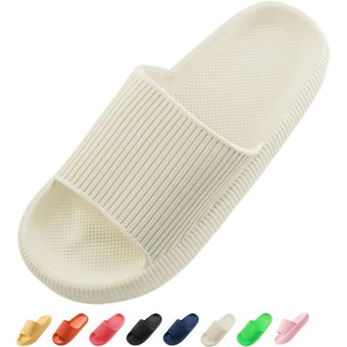 Kalanka-Claquettes Femme Chausson Homme Confortables Pantoufles Semelle Épaisse Eva Cloud Slippers Séchage Rapide Claquette Douche Antidérapant Chaussons De Bain/De Plage