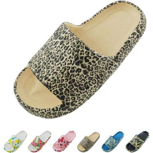 Kalanka-Claquettes Femme Chausson Homme Confortables Pantoufles Semelle Épaisse Eva Cloud Slippers Séchage Rapide Claquette Douche Antidérapant Chaussons De Bain/De Plage