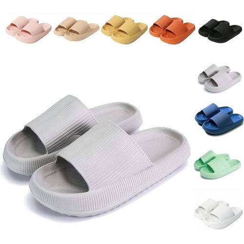 Kalanka-Claquettes Femme Chausson Homme Confortables Pantoufles Semelle Épaisse Eva Cloud Slippers Séchage Rapide Claquette Douche Antidérapant Chaussons De Bain/De Plage