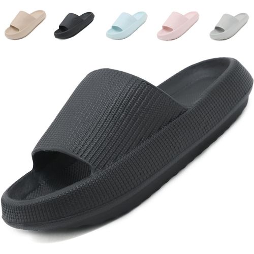 Kalanka-Claquettes Femme Sandales Homme Confortables Pantoufles Antidérapant Chaussures De Bain Cloud Slides Pour Maison Plage Piscine