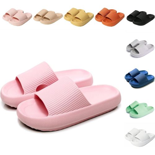 Kalanka-Claquettes Femme Chausson Homme Confortables Pantoufles Semelle Épaisse Eva Cloud Slippers Séchage Rapide Claquette Douche Antidérapant Chaussons De Bain/De Plage