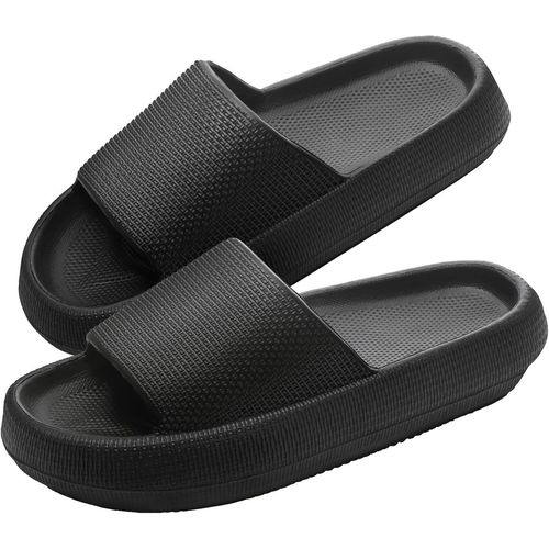 Kalanka-Claquettes Homme Femme, Tongs De Douche Confortables Et Douces Pantoufles Antidérapantes Sandales De Piscine Et Plage Claquette Sandales Rose Noir