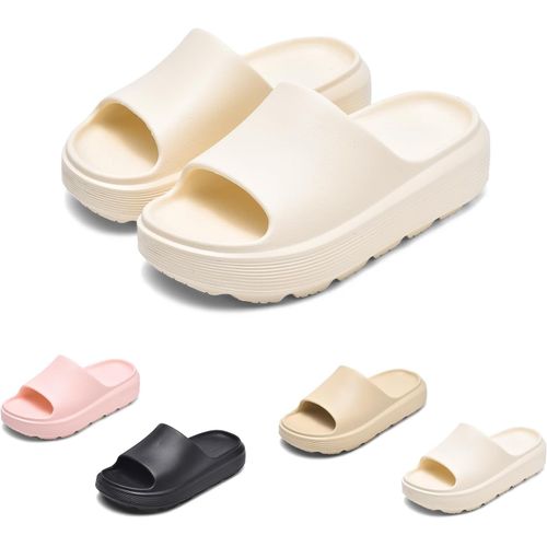 Kalanka-Claquettes Hommes Chaussons Femme Antidérapant Sandales Pantoufles Confortable Unisex Epaisse Foam Slides Pour Maison, Jardin, Salle De Bain, Piscine, Plage