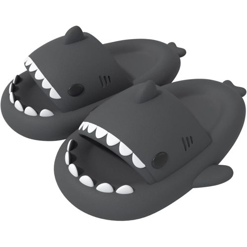 Kalanka-Femme Homme Enfant Claquettes De Requin Été Shark Slides Slippers Antidérapante Chaussures De Piscine Plage Chaussons De Bain